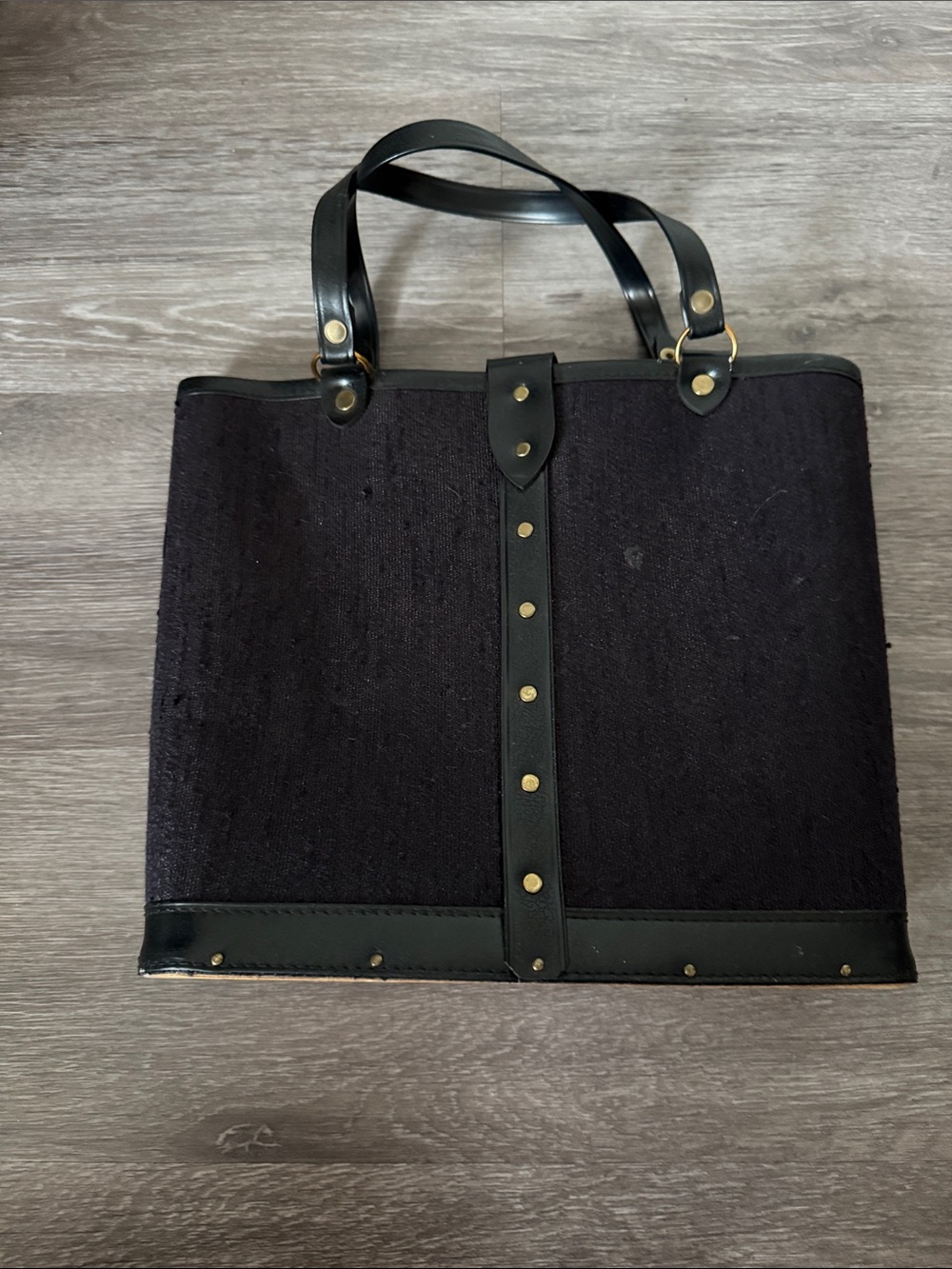 Vintage Black Butterfly Embellished Tote Bag - Picture 5 of 9